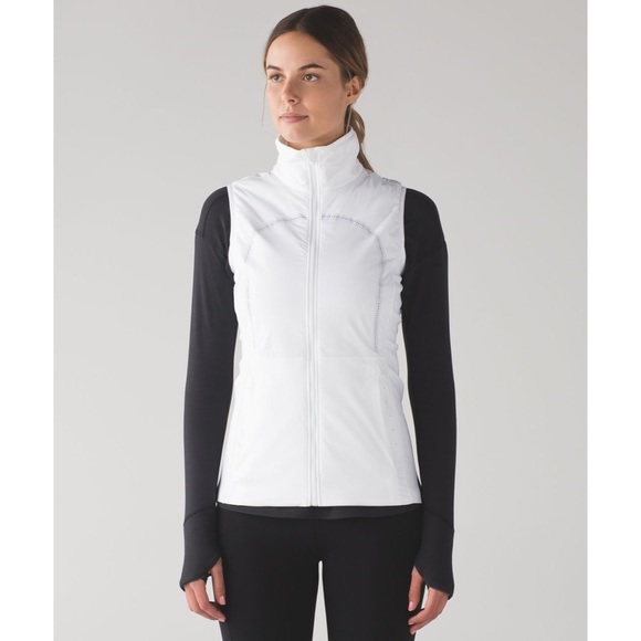 Lululemon Run For Cold Vest White Running Puffer 6